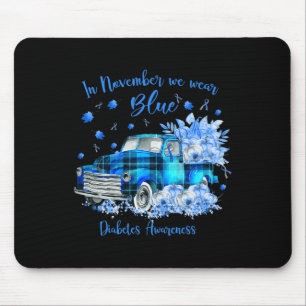 Tapis De Souris En Novembre, Nous Portons Le Bleu Pour La Sensibil