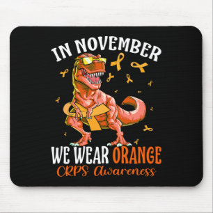 Tapis De Souris En Novembre Nous Portons Orange Ribbon Crps Sensib