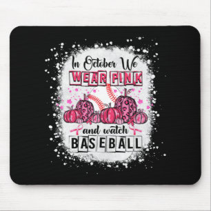 Tapis De Souris En Octobre, nous portons le baseball rose Cancer d