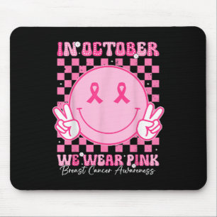 Tapis De Souris En Octobre Nous Portons Le Ruban Rose Cancer Du Se