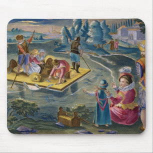 Tapis De Souris En pêchant sur un lac la nuit, plaquez 101 de