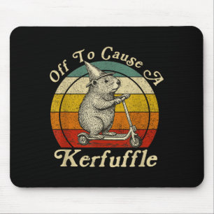 Tapis De Souris En route pour causer un chahut drôle de marmotte à