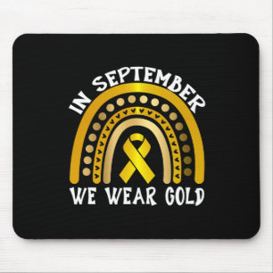 Tapis De Souris En Septembre Nous Portons Jaune Étoile Cancer Enfa