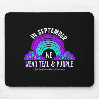 Tapis De Souris En Septembre Nous Portons Turquoise Ribbon Suicide