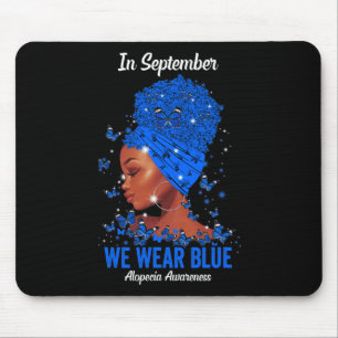 Tapis De Souris En septembre We Wear Blue For Alopecia Awareness B