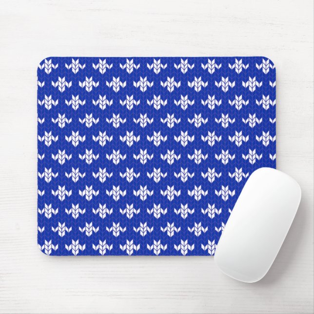 Tapis de souris en tricot bleu SCANDIA (Avec souris)