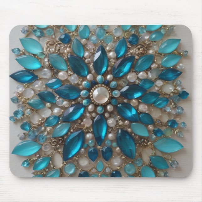 Tapis de souris en verre et pierre Embellis 4 (Devant)