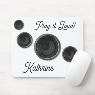 Tapis De Souris Enceintes Play it Loud blanches