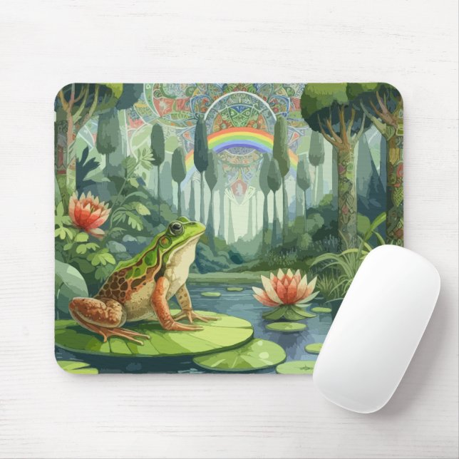 Tapis De Souris Enchanter William Morris Frog dans une forêt (Avec souris)
