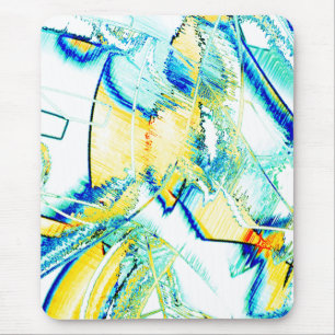 Tapis De Souris encre glissante no, image avec taches jaunes, bleu