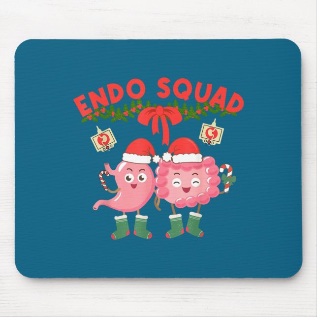 Tapis De Souris Endo Squad Nurse Stomach Santa Hat Endoscopy Tech  (Devant)