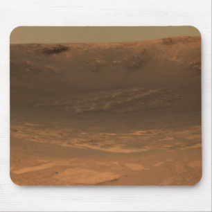 Tapis De Souris Endurance du cratère d'impact à la surface de Mars