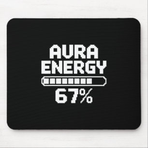 Tapis De Souris Énergie Aura à 67 Drôle Six Sept Mème Gen Alpha M