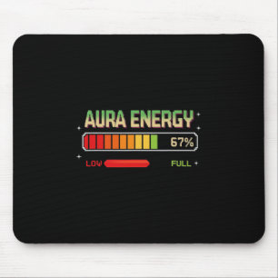 Tapis De Souris Énergie Aura À 67 Drôle Six Sept Mème Gen Alpha S