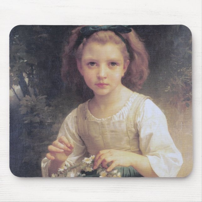 Tapis De Souris Enfant Braiing a Crown, Bouguereau (Devant)