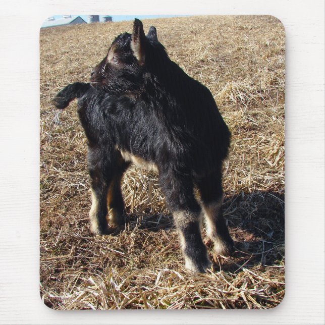 Tapis De Souris Enfant noir et tan (Devant)