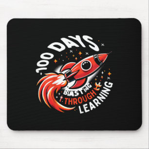 Tapis De Souris Enfants 100 Jours D'école Fusée Spatiale 100ème Jo