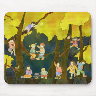 Tapis De Souris Enfants dans le ciel Mousepad