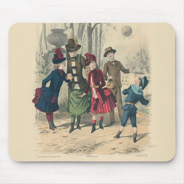 Tapis De Souris Enfants Famille Antique Victorienne Enfant (Devant)