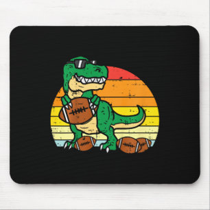 Tapis De Souris Enfants Football Américain Trex Dinosaure Rétro Ga