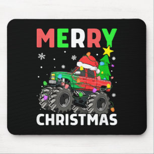 Tapis De Souris Enfants garçons Joyeux Noël Monster Camion Santa H