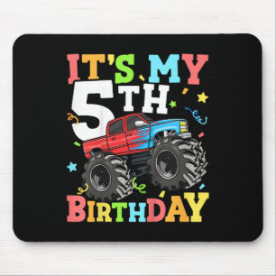 Tapis De Souris Enfants Monster Camion Mon 5e anniversaire garçon