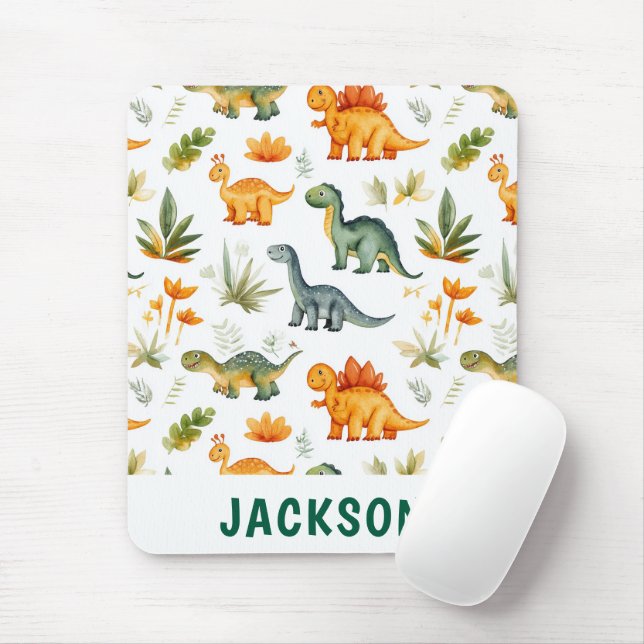 Tapis De Souris Enfants Personnalisé Cute Dinosaur (Avec souris)