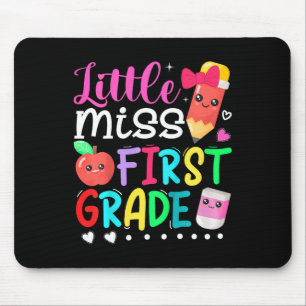 Tapis De Souris Enfants Petite Miss Première Année Retour À L'Écol