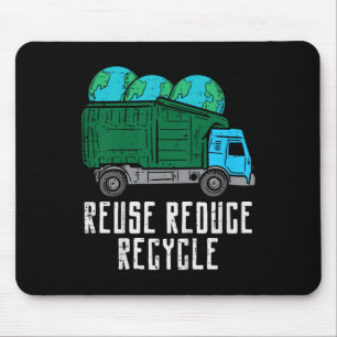 Tapis De Souris Enfants réutiliser Réduire Recycle Garbage Truck E
