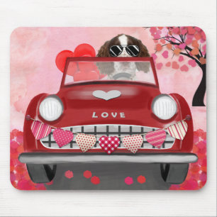 Tapis De Souris English Springer Spaniel Cœurs de la Saint-Valenti