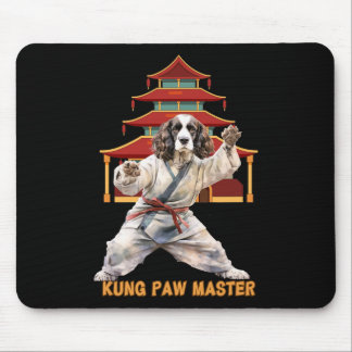 Tapis De Souris English Springer Spaniel Karate Martial Arts Dog L