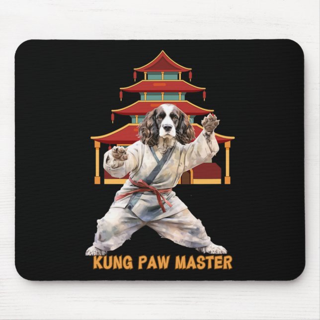 Tapis De Souris English Springer Spaniel Karate Martial Arts Dog L (Devant)