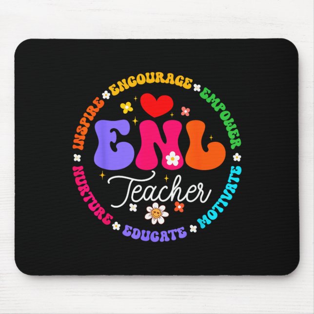 Tapis De Souris Enl Teacher Squad English New Language Squad Crew  (Devant)