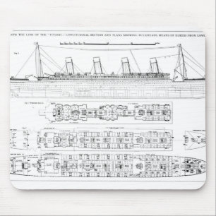 Tapis De Souris Enquête dans la perte de Titanic : Sectio croisé