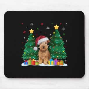 Tapis De Souris Enrobé doux Roue Terrier Amoureux des chiens Santa