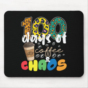 Tapis De Souris Enseignant 100 Jours D'École 100 Jours De Café Et