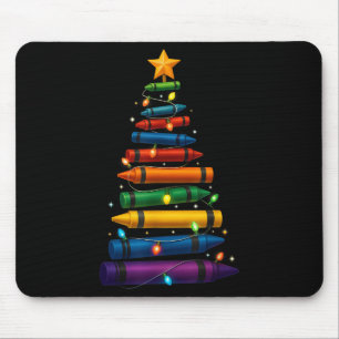 Tapis De Souris Enseignant Crayon Christmas Tree Lights Ecole étud