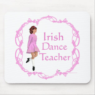 Tapis De Souris Enseignant de danse irlandais pas - rose