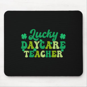 Tapis De Souris Enseignant de garderie chanceux Shamrocks Irish St