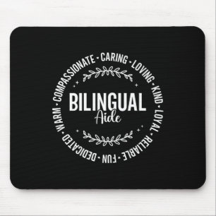 Tapis De Souris Enseignant D'Équipe Bilingue De Retour À L'École P