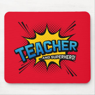 Tapis De Souris Enseignant & Superhero - Cadeau de fin de mandat à
