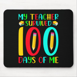 Tapis De Souris Enseignant Survécu 100 Jours De Moi 100ème Jour De