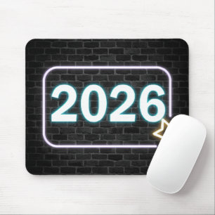 Tapis De Souris Enseigne au néon sur brique pour 2026