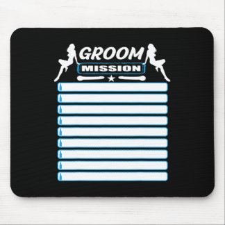 Tapis De Souris Enterrement de vie de garçon avec liste de contrôl