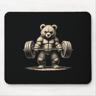 Tapis De Souris Entraînement Ours Deadlifter Funny Gym Tee Lifting