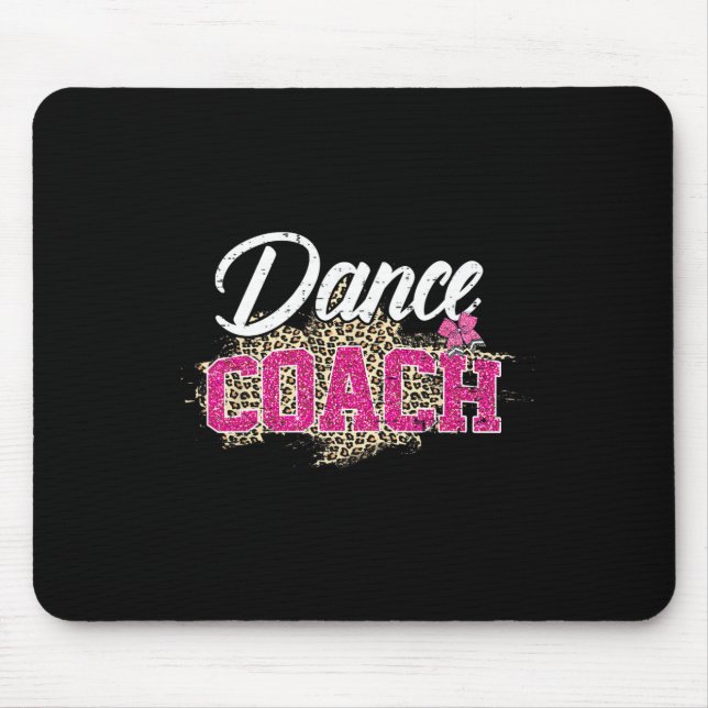 Tapis De Souris Entraîneur de danse Leopard Funny Danser Entraîneu (Devant)