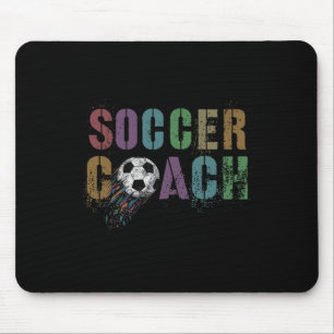 Tapis De Souris Entraîneur de football mignon marquant les crampon