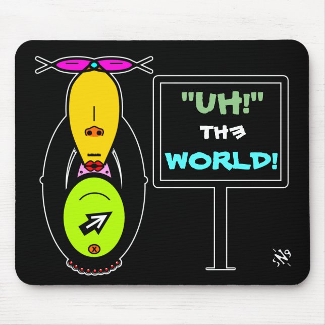 Tapis De Souris Environnement et mascotte de singe pavé de souris  (Devant)