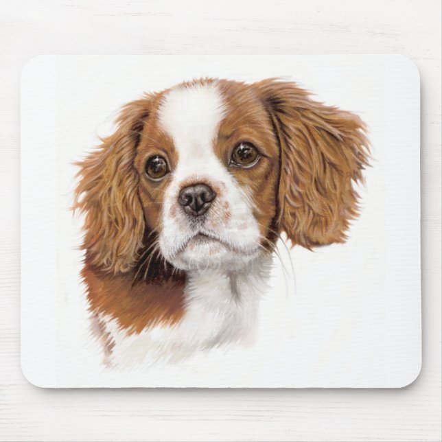 Tapis de souris : Épagneul de roi Charles cavalier (Devant)