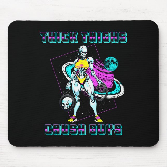 Tapis De Souris Épais cuisses Les Gars Broyeurs Poids Bodybuilding (Devant)